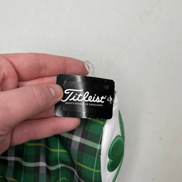 Titleist Shamrock Barrel Irish Clover Golf Club Headcover Green White New W Tags - Picture 7 of 8